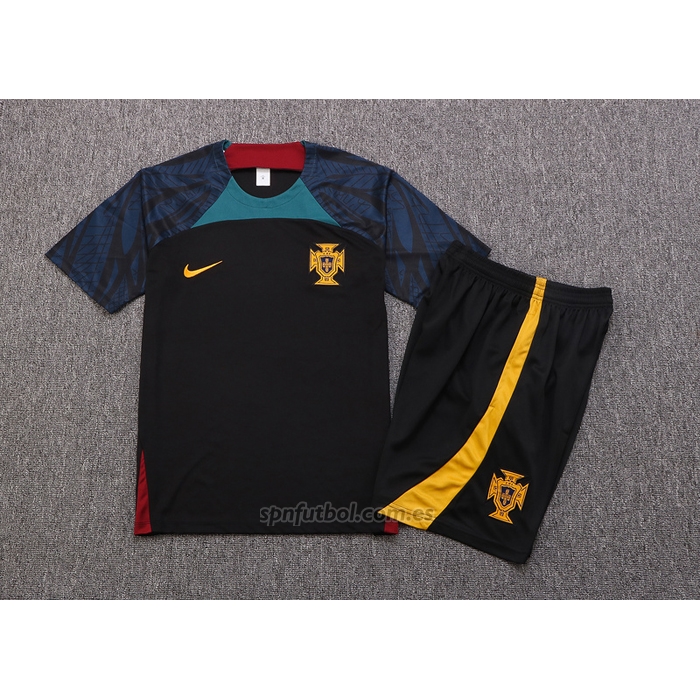 Chandal del Portugal Manga Corta 2022-2023 Negro - Pantalon Corto